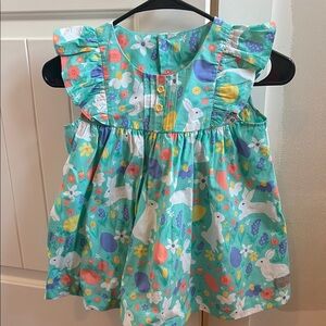 Floral Bunny Eleanor Rose Print Kids Top - Green